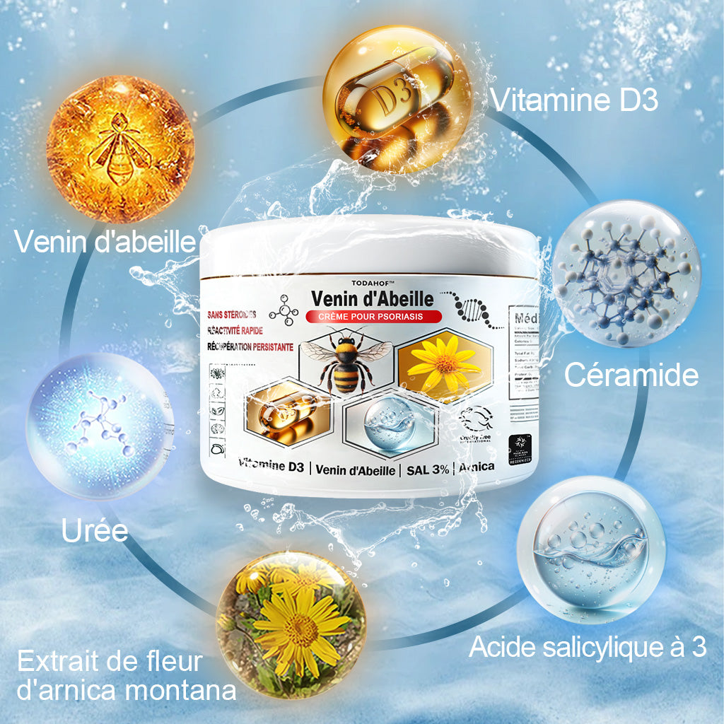 🌱TODAHOF™ Psoriasis Crème Venin d'Abeille (👨‍⚕️Recommandé par SFD)